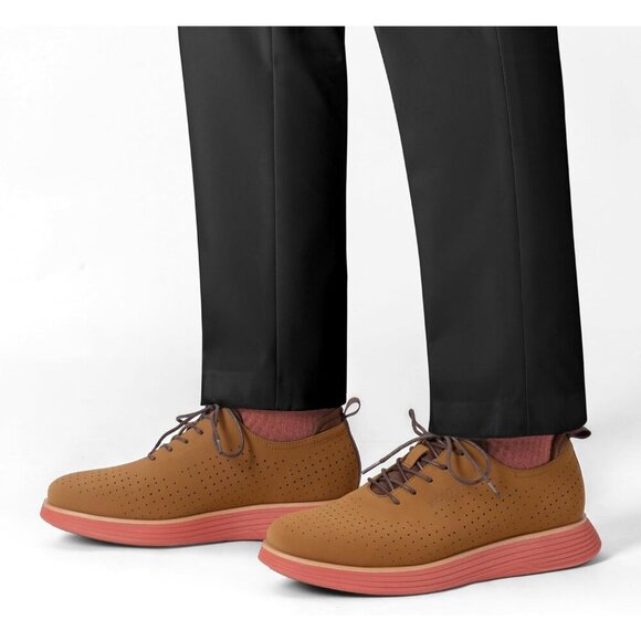 Bruno Marc Men's Faux Leather Brown\Orange Fashion Sneakers Oxfords Casual Shoes - Picture 6 of 7